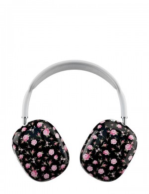 Wildflower Airpods Max Covers Black and Pink Floral USA | KPTX-30576