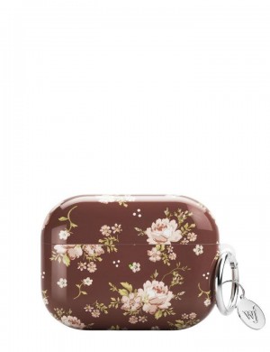 Wildflower Airpods Pro Case Brown Floral USA | XFRZ-09428