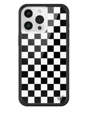 Wildflower Checkers Iphone 13 Cases Black and White USA | VPDS-54172