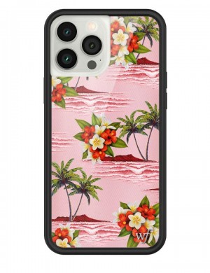 Wildflower Hawaiian Floral Iphone 12 Pro Max Cases Pink USA | OHBR-82069