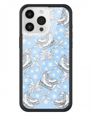 Wildflower Ice Skates Iphone 12 Pro Max Cases Blue USA | NOJA-34067