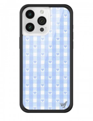 Wildflower Iphone 12 Pro Max Cases Blue Gingham Hearts USA | MTDG-80769