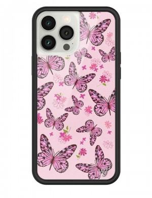 Wildflower Iphone 12 Pro Max Cases Pink Butterfly USA | AHQL-93045