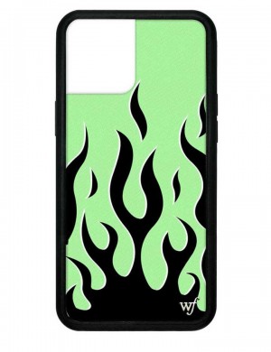 Wildflower Neon Flames Iphone 12 Pro Max Cases Blue USA | SFVB-63847