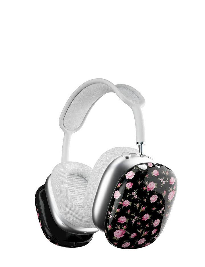 Wildflower Airpods Max Covers Black and Pink Floral  USA |  KPTX-30576