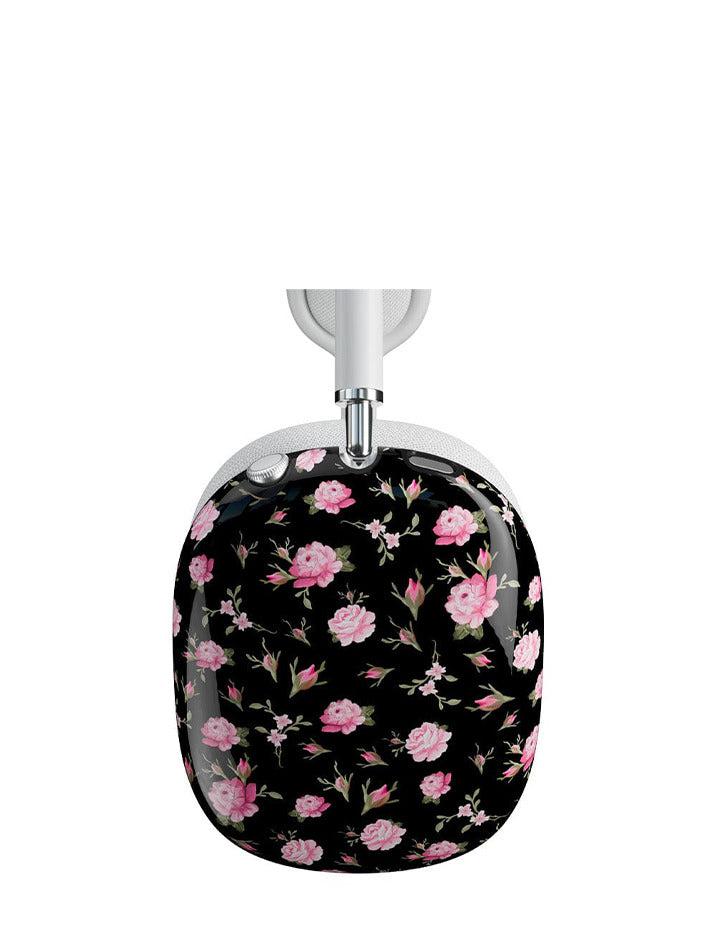 Wildflower Airpods Max Covers Black and Pink Floral  USA |  KPTX-30576