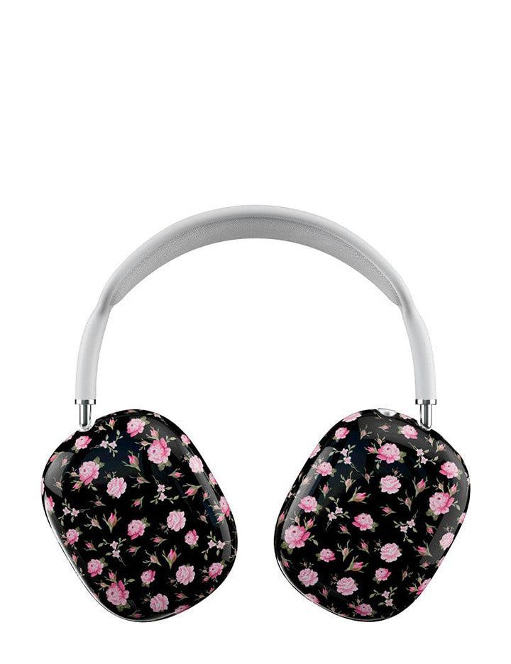 Wildflower Airpods Max Covers Black and Pink Floral  USA |  KPTX-30576