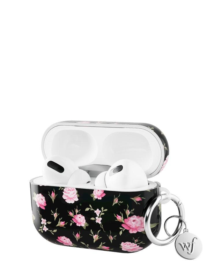 Wildflower Airpods Pro Case Airpods Pro Gen 22 Black and Pink Floral  USA |  GDOC-84213