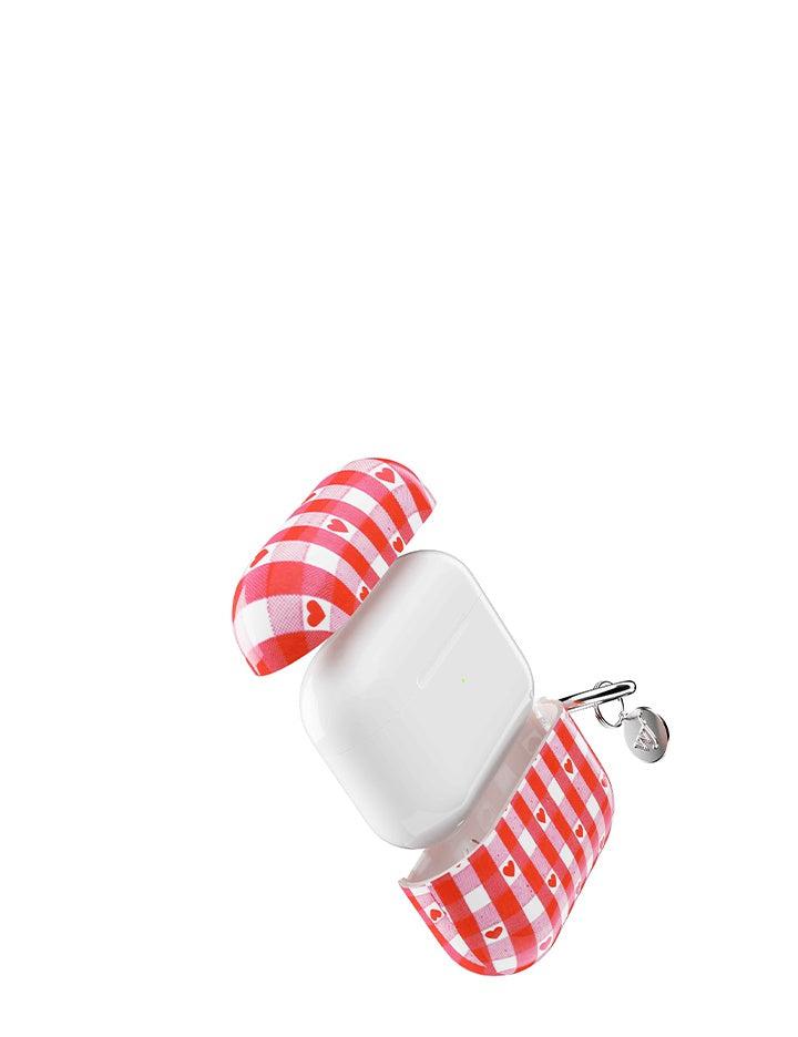 Wildflower Airpods Pro Case Red Gingham Hearts  USA |  ZIXW-72139