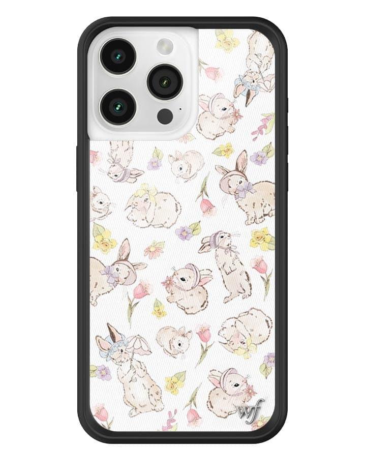 Wildflower Bunnies In Bonnets Iphone 14 Pro Max Cases Khaki  USA |  NFAB-24697