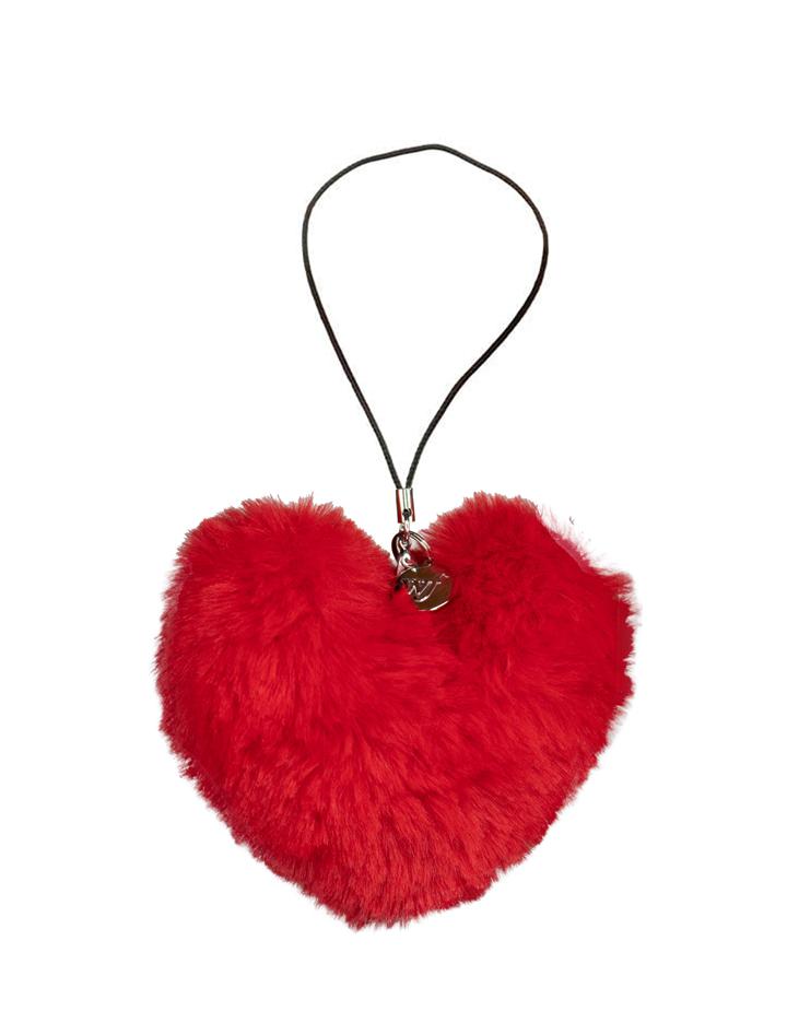 Wildflower Charms Fuzzy Red Heart w/ WF  USA |  DKTA-58437