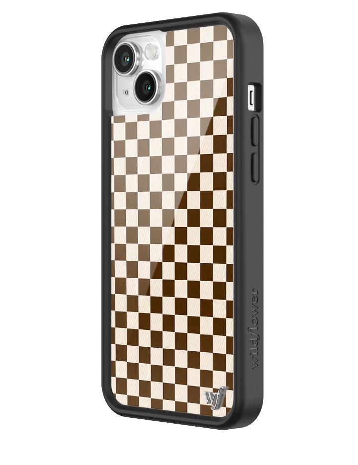 Wildflower Checkers Iphone 13 Cases Brown  USA |  UYWF-47092