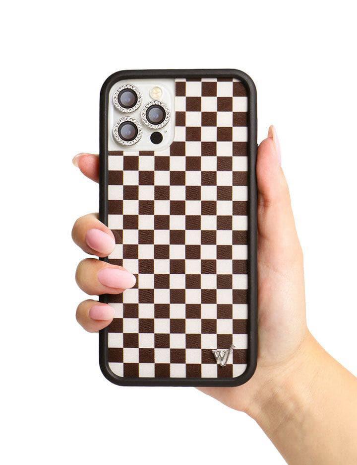 Wildflower Checkers Iphone 13 Cases Brown  USA |  UYWF-47092