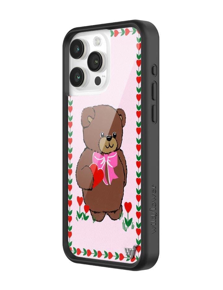 Wildflower Danielle Guizio Teddy Bear Iphone 14 Cases Pink  USA |  EZWH-73215