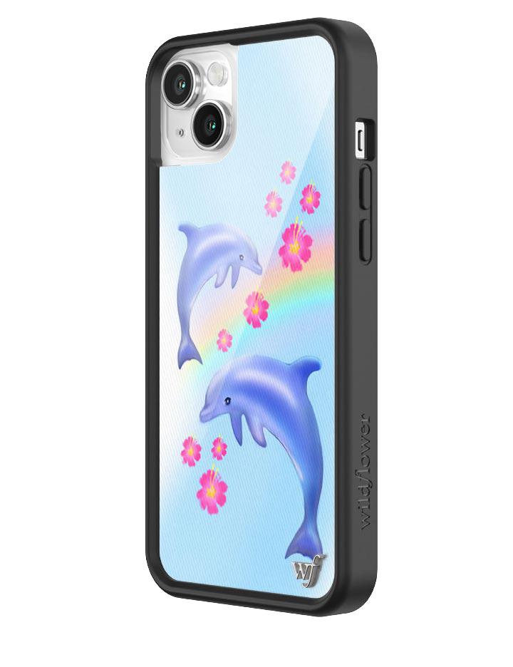 Wildflower Dolphin Love Iphone 12 Pro Max Cases Blue  USA |  FWPD-10328