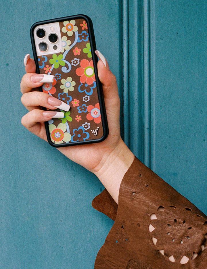 Wildflower Far Out Floral Iphone 12 Pro Max Cases Brown  USA |  LVHX-07869