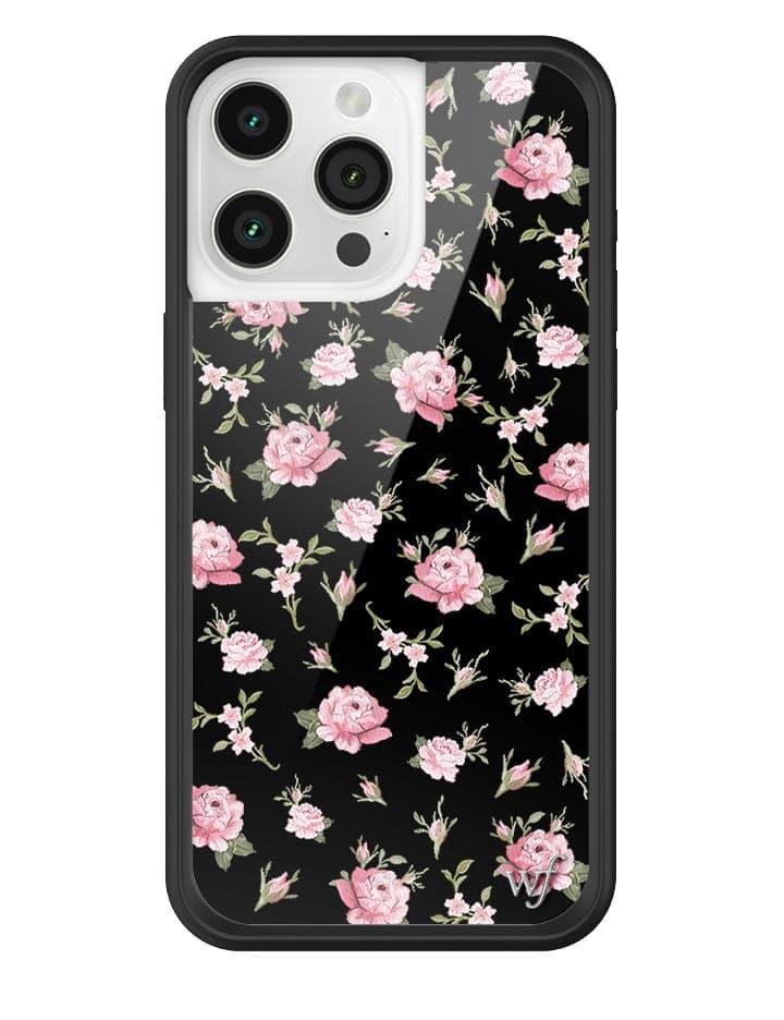 Wildflower Iphone 12 Pro Max Cases Black and Pink Floral  USA |  TFVB-05792