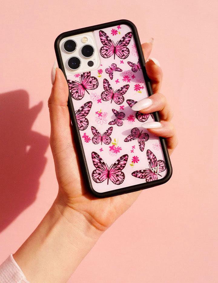 Wildflower Iphone 12 Pro Max Cases Pink Butterfly  USA |  AHQL-93045