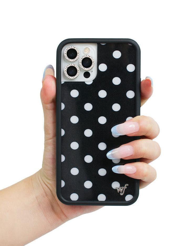 Wildflower Polka Dot Iphone 14 Cases Black and White  USA |  QTRH-06532