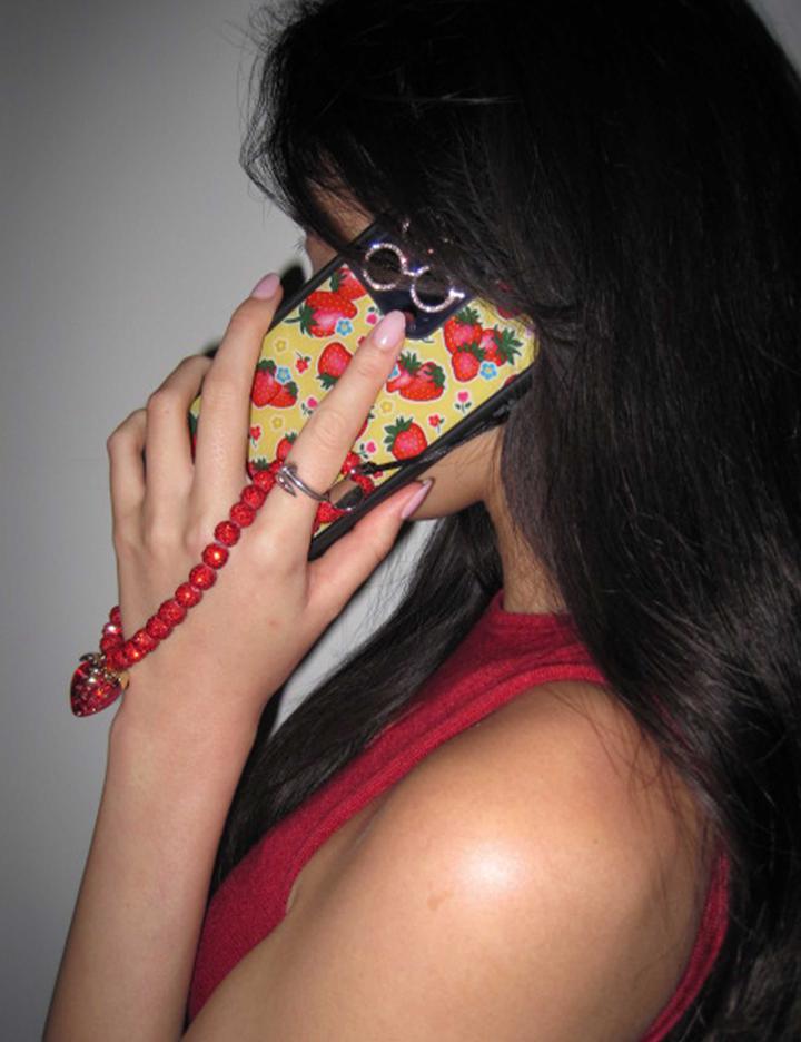 Wildflower Strawberry Iphone Wristlet Wristlet Iphone Straps red  USA |  JQWB-70189