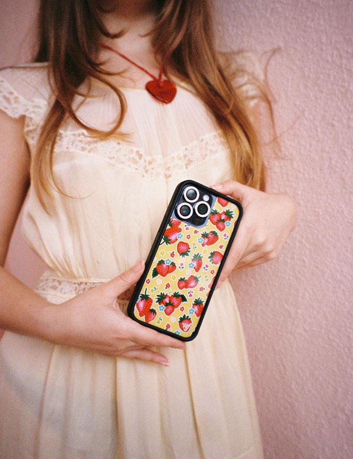 Wildflower Sweet Berries Iphone 12 Pro Max Cases Yellow  USA |  PBWL-27598