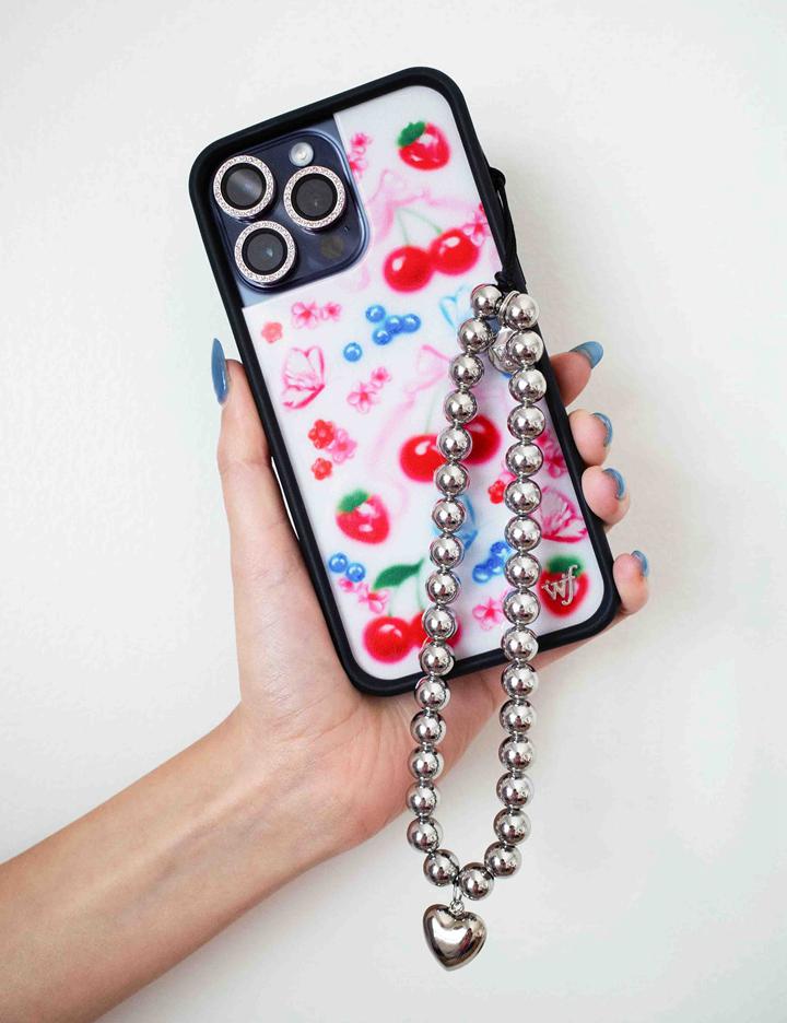 Wildflower Wristlet Iphone Straps Silver  USA |  FHEG-38524